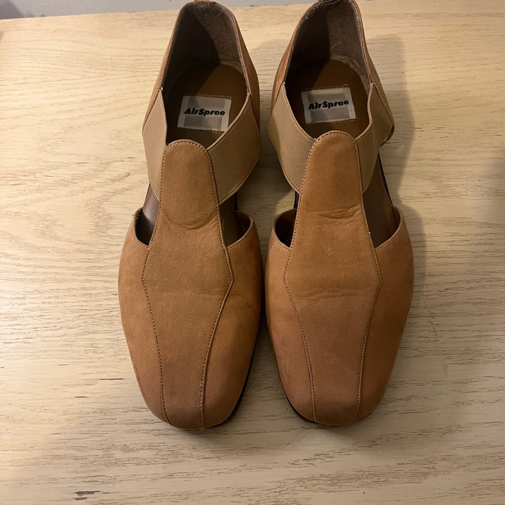 Tan Leather Airspree Women’s Slip On Shoe